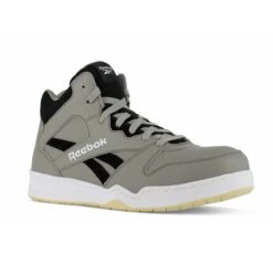 Reebok Shoes: Men's RB4136 Grey/Black Composite Toe EH Slip Resistant High Top Work Sneaker -Men's Work Boots Store reebok rb4136 bb4500 02