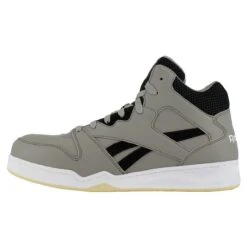Reebok Shoes: Men's RB4136 Grey/Black Composite Toe EH Slip Resistant High Top Work Sneaker -Men's Work Boots Store reebok rb4136 bb4500 04