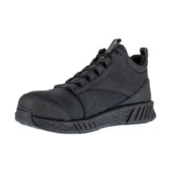 Reebok Shoes: Men's RB4301 Black Fusion Formidable Composite Toe Slip Resistant Athletic Mid Shoe -Men's Work Boots Store reebok rb4301 fusion formidable work 03