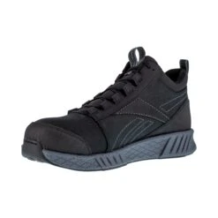 Reebok Shoes: Men's RB4302 Black Grey Fusion Formidable Mid Composite Toe ESD Slip Resistant Athletic Shoe -Men's Work Boots Store reebok rb4302 fusion formidable work 03