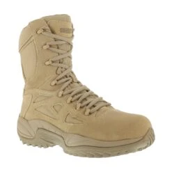 Reebok Boots: Men's Tan RB8895 Rapid Response Non Metallic Military Boots -Men's Work Boots Store reebok rb8895 rapid response rb 02 1