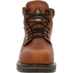 Rocky Boots: Men's RKK0362 Brown Ironclad USA Made Steel Toe Met Guard Waterproof Work Boot -Men's Work Boots Store rkk0362 3 large