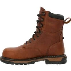 Rocky Boots: Men's RKK0363 Brown Ironclad 8 Inch USA Made Steel Toe Waterproof Work Boot 10 Rocky Boots: Men's RKK0363 Brown Ironclad 8 Inch USA Made Steel Toe Waterproof Work Boot -Men's Work Boots Store rkk0363 5 large