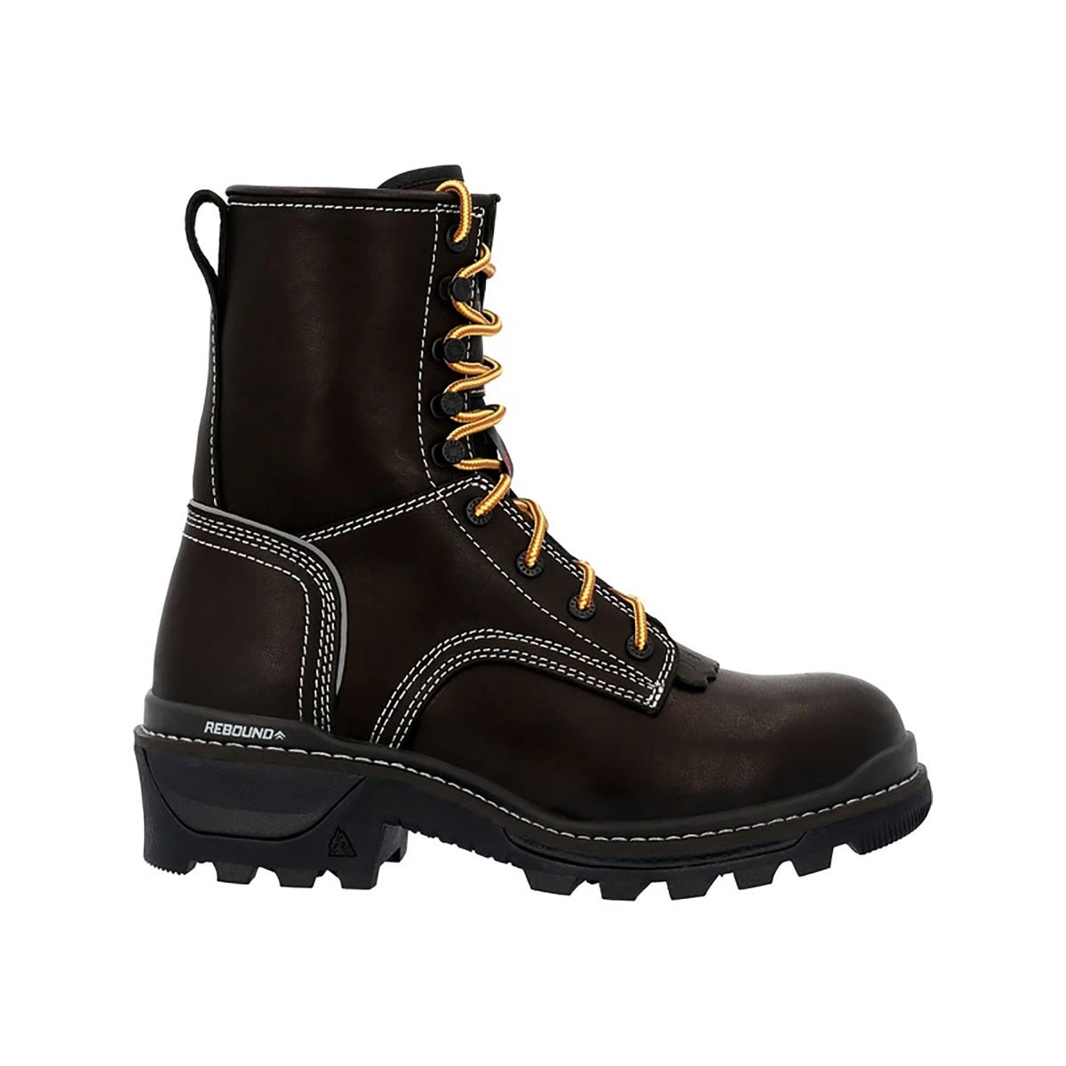 Rocky Boots: Men's RKK0438 Black Soft Toe Rams Horn 9" Logger EH Work Boot 4 Rocky Boots: Men's RKK0438 Black Soft Toe Rams Horn 9" Logger EH Work Boot - Image 2