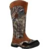 Rocky Boots: Men's RKS0617 Camo Brown Soft Toe Lynx 16" Waterproof Snake Pull On Boot -Men's Work Boots Store rks0617