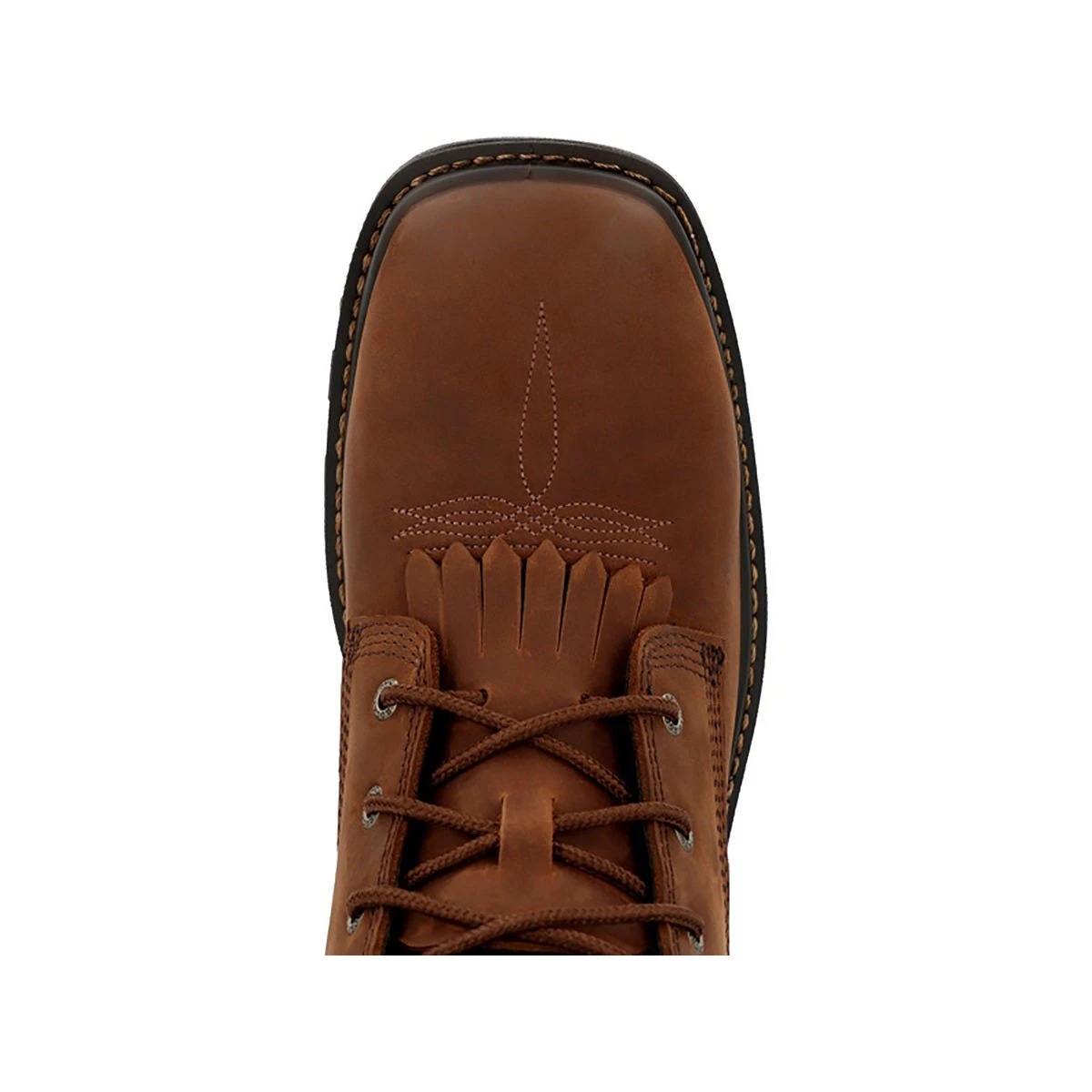 Rocky Boots: Men's RKW0407 Dark Brown Composite Square Toe Rams Horn Western Boot 8 Rocky Boots: Men's RKW0407 Dark Brown Composite Square Toe Rams Horn Western Boot - Image 6