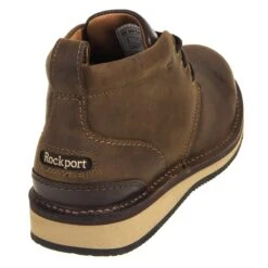 Rockport Works Shoes: Men's RK2801 Brown Prestige Point Steel Toe Chukka -Men's Work Boots Store rockport rk2801 b 001