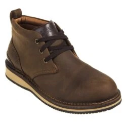 Rockport Works Shoes: Men's RK2801 Brown Prestige Point Steel Toe Chukka -Men's Work Boots Store rockport rk2801 p 001