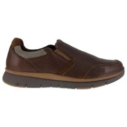 Rockport Works Shoes: Men's RK5710 Brown Steel Toe Slip On Casual Shoe -Men's Work Boots Store rockport rk5710 primetime casuals 01