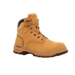 Rocky Boots: Men's RKK0442 Wheat Soft Toe 6" EH Rams Horn Waterproof Work Boot