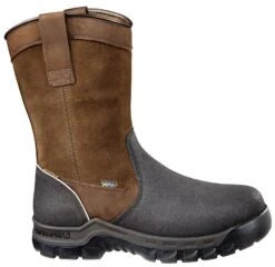 Carhartt Boots: Men's CMF1721 Brown Composite Toe Met Guard Waterproof Pull On Work Boot -Men's Work Boots Store rwhznt l