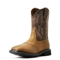 Ariat Boots: Men's Brown 10010148 Heat-Resistant EH Square Toe Boots 11 Ariat Boots: Men's Brown 10010148 Heat-Resistant EH Square Toe Boots -Men's Work Boots Store s12 mns work couto 10010148 3 4 front