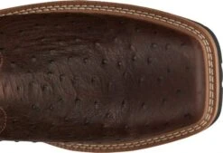 Justin Boots: Men's SE4835 Brown Ostrich Print Composite Square Toe Derrickman Cowboy Work Boots -Men's Work Boots Store se4835 617x563 top