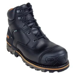 Timberland PRO Boots: Men's Black TB0A1FZP 001 6 Inch Boondock CT Work Boots -Men's Work Boots Store tb0a1fzp001 1