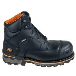 Timberland PRO Boots: Men's Black TB0A1FZP 001 6 Inch Boondock CT Work Boots -Men's Work Boots Store tb0a1fzp001 2
