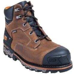 Timberland PRO Boots: Men's Brown 92673 Boondock 6" EH Waterproof Boots -Men's Work Boots Store timberland 92673 p 01
