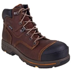Timberland PRO Boots: Men's TB0A1I4H 214 Helix HD Brown 6-Inch Composite Toe Boots -Men's Work Boots Store timberland tb0a1i4h214 p 01