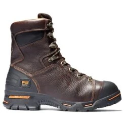 Timberland PRO Boots: Men's Endurance PR 52561 Brown 8" Steel Toe Work Boots -Men's Work Boots Store tmb pro 52561
