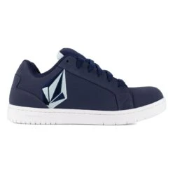 Volcom Shoes: Men's VM30486 Navy Celestial Blue Composite Toe Stone Skate Inspired Work Shoe -Men's Work Boots Store volcom vm30486 stone 01