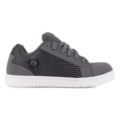 Volcom Shoes: Men's VM30592 Dark Grey Charcoal Grey Composite Toe Stone Op Art EH Skate Inspired Work Shoe -Men's Work Boots Store volcom vm30592 stone op art 01