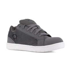 Volcom Shoes: Men's VM30592 Dark Grey Charcoal Grey Composite Toe Stone Op Art EH Skate Inspired Work Shoe