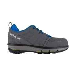Reebok Shoes: RB3604 Grey Men's Alloy Toe ESD Blue DMX Flex Athletic Oxfords -Men's Work Boots Store wearstdfyguh
