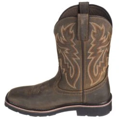 Wolverine Boots: Men's 10704 Dark Brown Rancher Slip Resistant Pull On Boots 12 Wolverine Boots: Men's 10704 Dark Brown Rancher Slip Resistant Pull On Boots -Men's Work Boots Store wolverine 10702 i 01 1