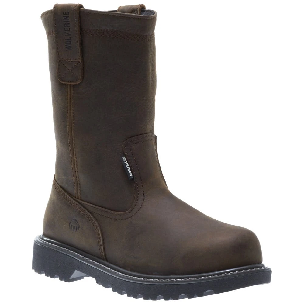 Wolverine Boots: Men's 10680 Floorhand Wellington Brown Steel Toe Waterproof Work Boot 3 Wolverine Boots: Men's 10680 Floorhand Wellington Brown Steel Toe Waterproof Work Boot