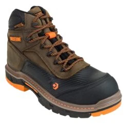 Wolverine Boots: Overpass CarbonMAX EH Men's W10717 Brown Mid Work Boots -Men's Work Boots Store wolverine w10717 p 01