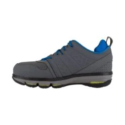 Reebok Shoes: RB3604 Grey Men's Alloy Toe ESD Blue DMX Flex Athletic Oxfords -Men's Work Boots Store wsertdfyug