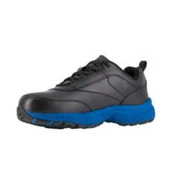 Reebok Shoes: Men's RB4830 Steel Toe Black/Blue EH Athletic Work Shoes -Men's Work Boots Store xdfghjk